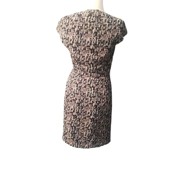 Ann Taylor Women's Size 4 Abstract Print Cap Sleeve Sheath Dress - Picture 3 of 12